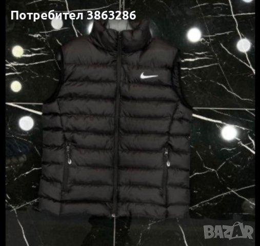 Мъжки черен елек Nike, снимка 1 - Якета - 44076308