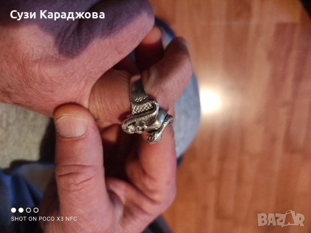 Сребърен пръстен, снимка 2 - Пръстени - 53190631