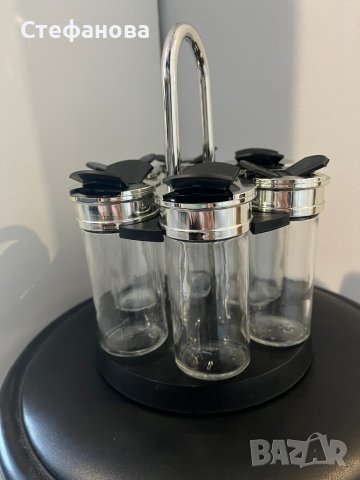 Стойка с бурканчета за подправки, снимка 3 - Други - 43375765