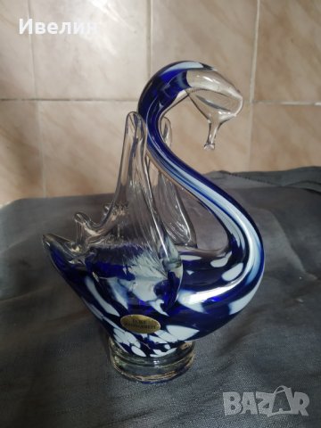 статуетка-лебед ,стъкло мурано, снимка 3 - Антикварни и старинни предмети - 32751168