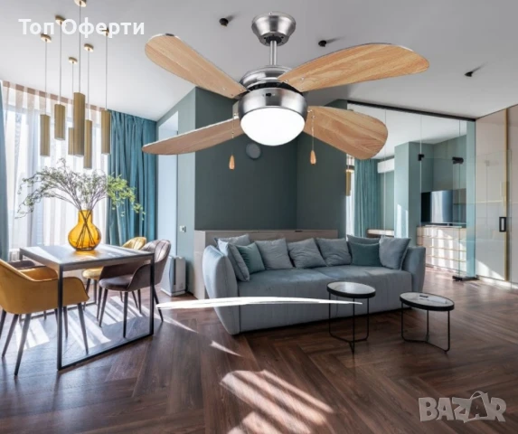 Вентилатор Muhler - таванен, осветление, 42'', снимка 5 - Вентилатори - 50489150