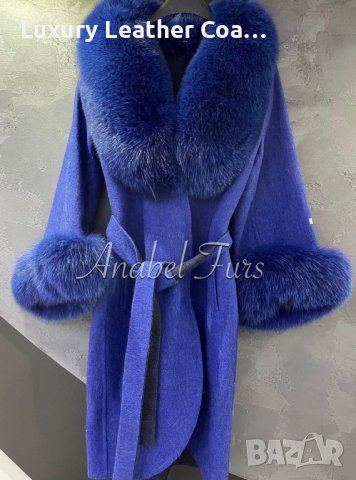 Дамски палта от кашмир, алпака и естествен косъм от лисица, снимка 8 - Палта, манта - 38575414