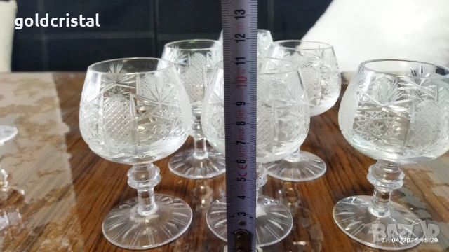 Кристални чаши , снимка 2 - Антикварни и старинни предмети - 45382535