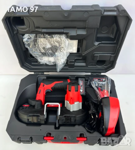 Milwaukee M12 BS - Нов акумулаторен лентов трион / банцинг 2х12V 4.0Ah, снимка 2 - Други инструменти - 50871598