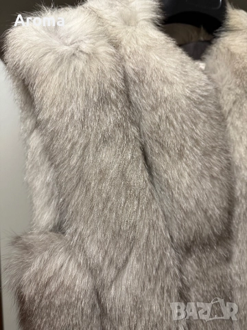 Елек от естествен косъм лисица , снимка 2 - Елеци - 52398212