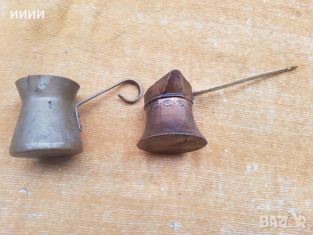 Бакърено джезве 2 бр, снимка 2 - Антикварни и старинни предмети - 53468143