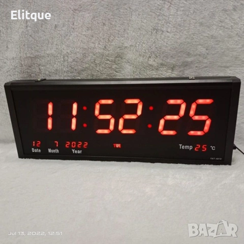 Голям електронен часовник за стена JH3615
