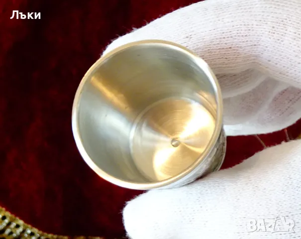 Чаша от калай с Елен,Куче,ловен герб. , снимка 4 - Антикварни и старинни предмети - 48544051