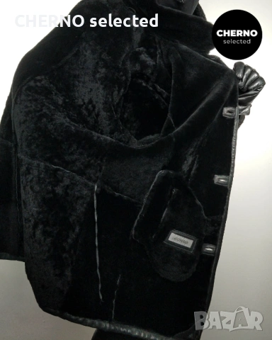 Мъжко кожено палто / кожух от естествена кожа с косъм LAGERFELD Men’s Shearling Coat – XXL•XXXL, снимка 13 - Якета - 53205620