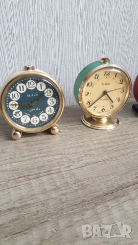 Лот от 5 броя стари будилници, снимка 2 - Антикварни и старинни предмети - 53562032