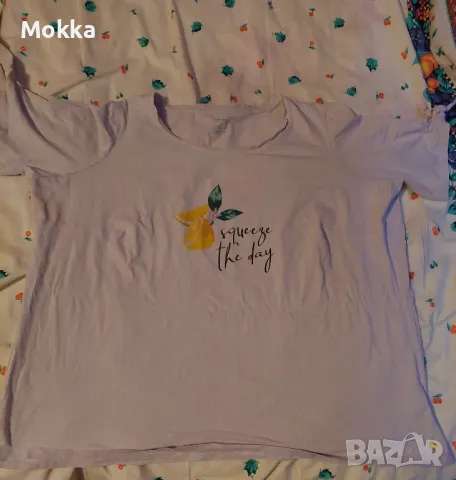 Дамска памучна тениска, снимка 3 - Тениски - 49250566