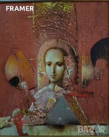 Николай Алексиев Олтар картина с маслени бои, снимка 2 - Картини - 37979606