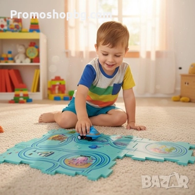 Образователен пъзел - писта 25 части , включени 3 колички, , снимка 9 - Образователни игри - 51677534