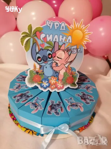 Картонена торта Стич, снимка 3 - Други - 49413965