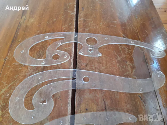 Стари пластмасови кривки за чертане #2, снимка 2 - Други ценни предмети - 47728320