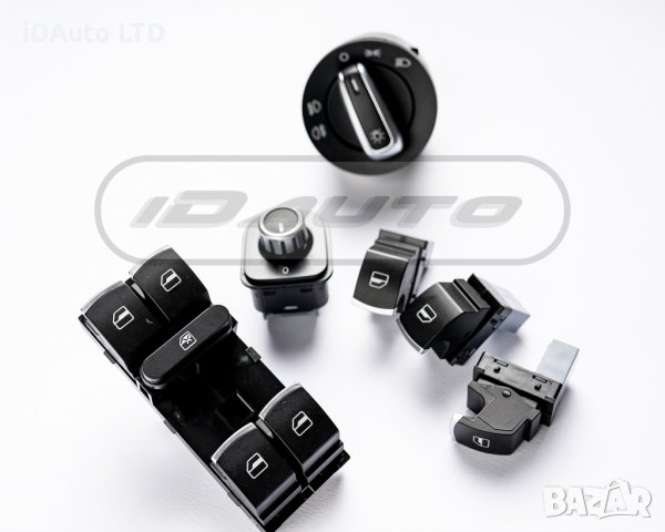 Конзола стъкла, Vw, бутони копчета ,ключ за фарове, хром, golf, Passat, снимка 5 - Аксесоари и консумативи - 37255772