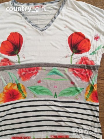 Desigual - страхотна дамска тениска, снимка 2 - Тениски - 28811721