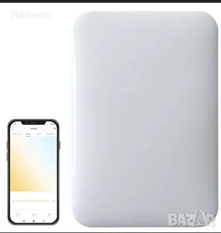 Смарт плафониера Xiami Yeelight , Правоъгълна, Wi-Fi, Гласов контрол, 95W,Дистанционно 