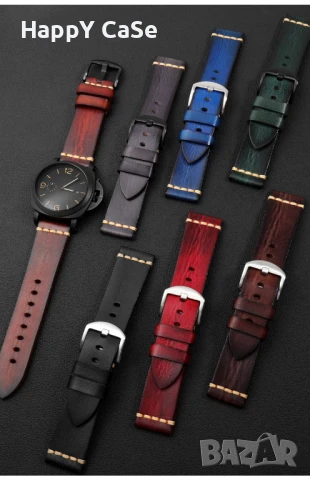 RUMPLE Кожена каишка за Huawei Watch/Samsung/Garmin/Xiaomi/Apple/Amazfit, снимка 3 - Каишки за часовници - 51018268
