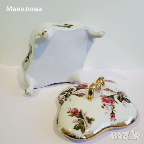 Кутия за бижута и два малки пепелник@ Tilso Japan, серия Moss Rose., снимка 7 - Антикварни и старинни предмети - 51993665