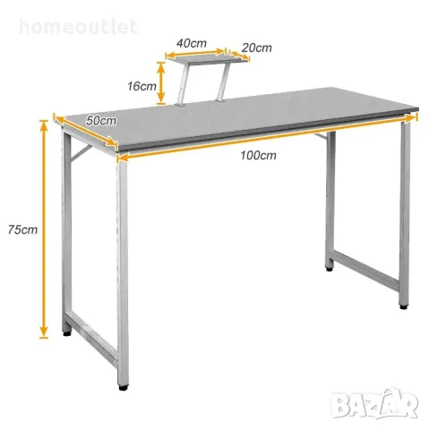 ПРОМОЦИЯ Компютърно / офис бюро, 100см - WK-JK100-OKB , снимка 5 - Бюра - 49793452
