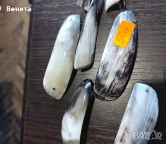 Брошки и шноли от кост от рог -Промоция!🎄🥰❤️, снимка 3 - Аксесоари за коса - 52594542