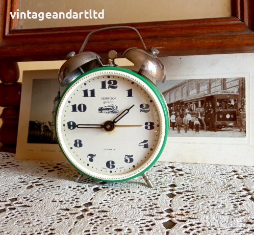 Колекционерски будилник Серкисоф гаранти Янтар, снимка 4 - Антикварни и старинни предмети - 37086427