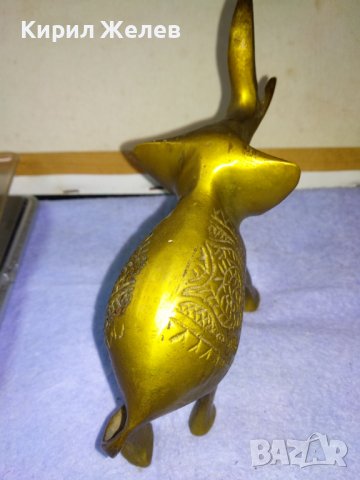 СИМПАТИЧНА КЪСМЕТЛИЙСКА ДЕКОРАТИВНА ОРНАМЕНТИРАНА МЕСИНГОВА ФИГУРКА СЛОНЧЕ 42696, снимка 12 - Статуетки - 43876664