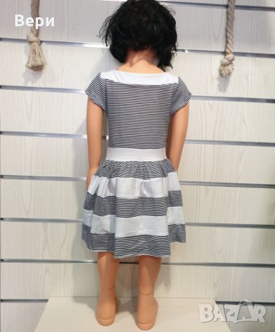 Нова детска моряшка рокличка с панделка, 12-18 месеца, снимка 13 - Бебешки рокли - 29038991