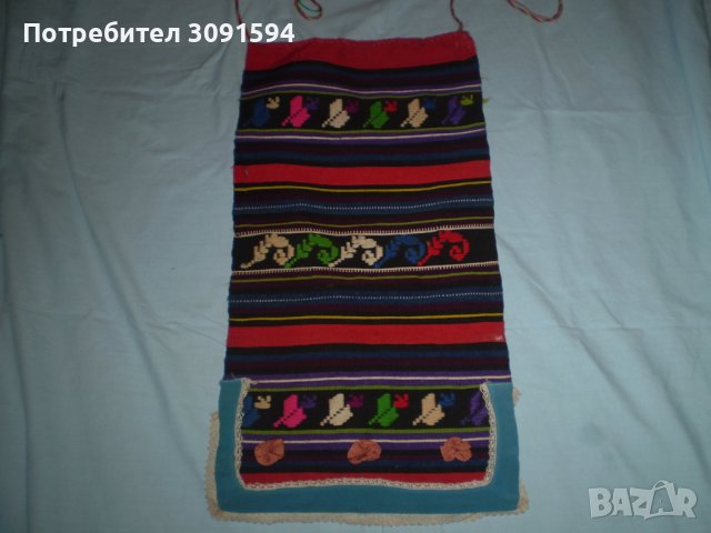 19 ти век ръчно тъкана и бродирана престилка за детска носия, снимка 1