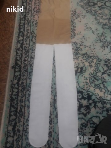 Дамски чорапогащник 2 цвята телесно Бял, снимка 3 - Бельо - 28788430