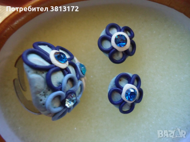 колие, обеци и пръстен, снимка 3 - Колиета, медальони, синджири - 50969411