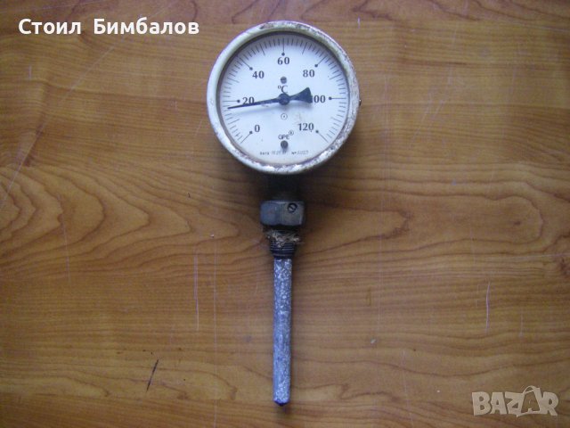Немски промишлен термометър GPE , 0/+120 °C с диаметър ф 100мм., снимка 1 - Други машини и части - 42979279