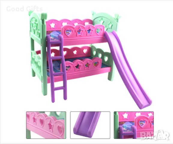 Детско двуетажно легло за кукли, снимка 6 - Кукли - 43249536