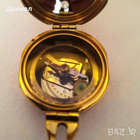 Компас от масивен бронз , снимка 2 - Морски сувенири - 43052101