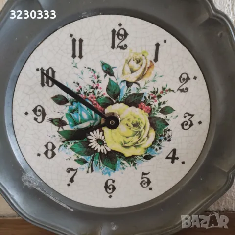Стар стенен часовник,чиния, снимка 4 - Колекции - 49683269