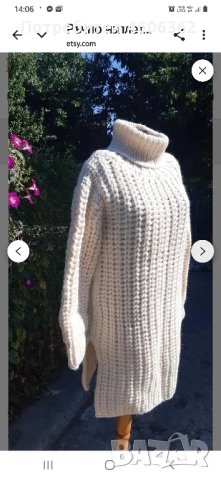 ръчно изплетен пуловер , снимка 2 - Жилетки - 51906771