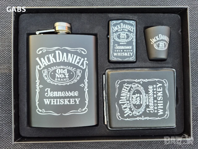 Подаръчен комплект Jack Daniel's,манерка,запалка и чаши,четири модела, снимка 6 - Запалки - 50080097