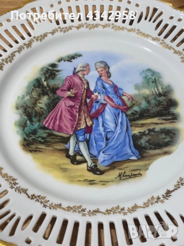 Schwarzenhammer Bavaria. 1949 г. Порцеланова чиния., снимка 2 - Антикварни и старинни предмети - 52897843