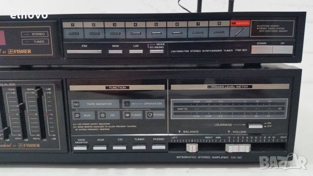 Стерео усилвател Fisher CA-60, стерео тунер Fisher FM-60, снимка 4 - Ресийвъри, усилватели, смесителни пултове - 28888521