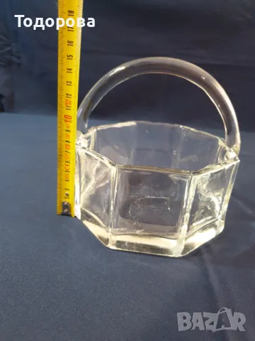 Кристална шестоъгълна фруктиера-кошничка, снимка 4 - Сервизи - 47323215