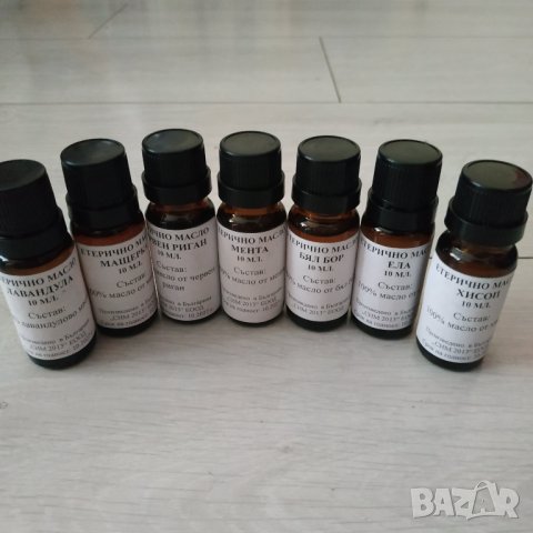 Етерични масла мента, салвия, риган, ела, маточина, хисоп, римска лайка и др., снимка 1