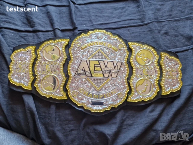 Шампионски пояс AEW World Championship Belt Wrestling Toy Jazwares Kids Replica belt колан, снимка 14 - Други - 51208768