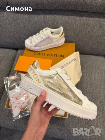 Louis Vuitton естествена кожа нова беши прозрачни сникърси кецове, снимка 3 - Кецове - 51541708
