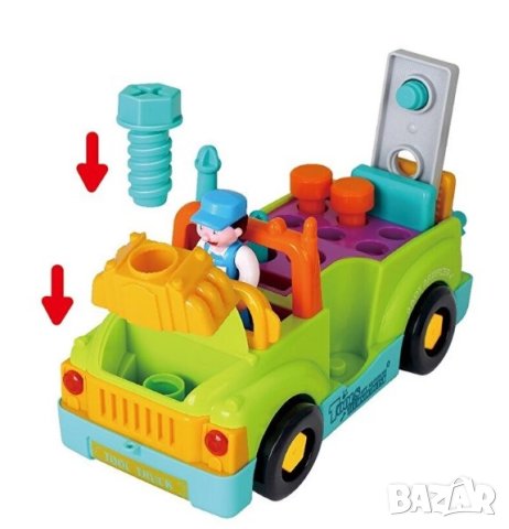 Камион за инструменти със светлини и звуци, снимка 7 - Образователни игри - 43425028