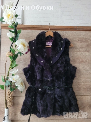 Елек естествен косъм и естествена кожа , снимка 7 - Елеци - 52772904