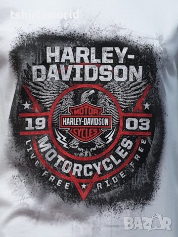 Нова мъжка тениска с дигитален печат MOTOR HARLEY DAVIDSON, мотори, снимка 2 - Тениски - 36871715