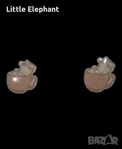 Обеци"Cats in cups",колекция"Animals"/нови