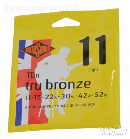 СТРУНИ ЗА АКУСТИЧНА КИТАРА TB10 TRU BRONZE, снимка 2 - Китари - 39959906