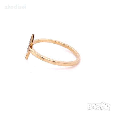 Златен дамски пръстен 1,36гр. размер:54 14кр. проба:585 модел:21897-2, снимка 3 - Пръстени - 44134026